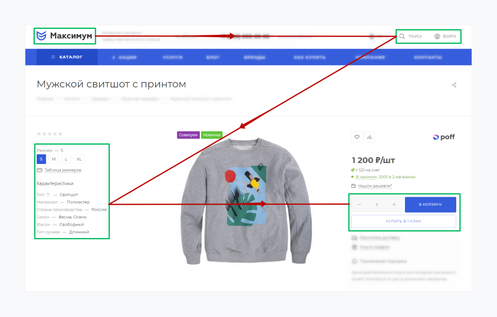 Пример чтения Z-паттерна в карточке товара Аспро: Максимум Пример чтения Z-паттерна в карточке товара Аспро: Максимум