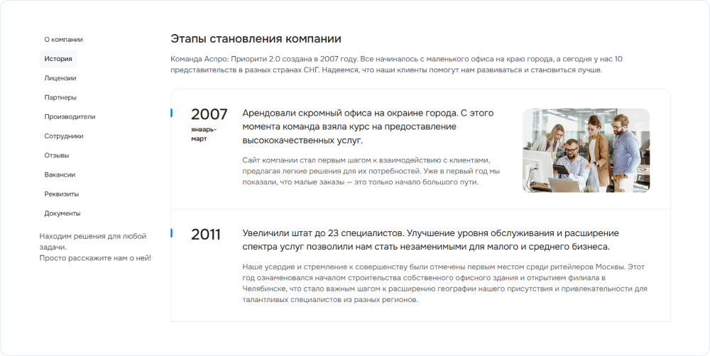 История компании