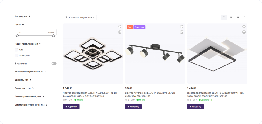 Список товаров