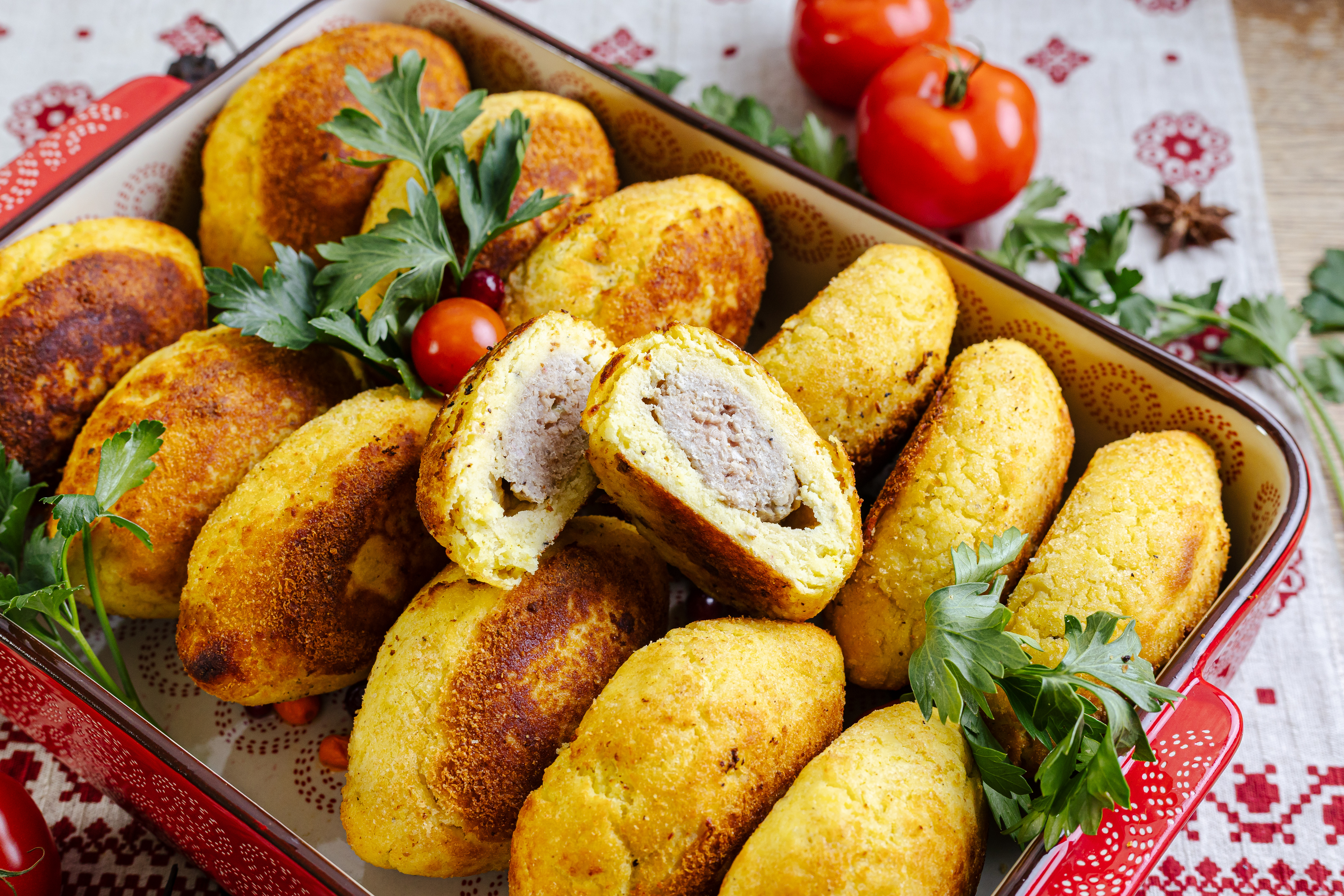 Зразы картофельные с мясом