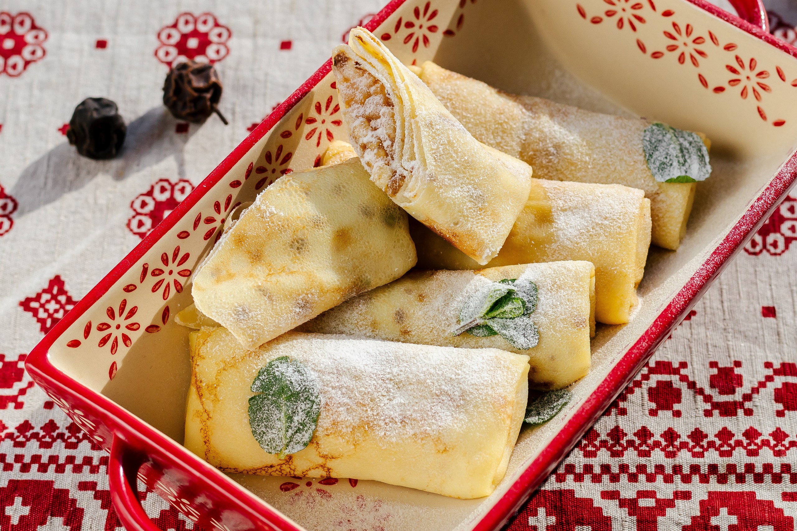 Блинчики с яблоком/корицей постные