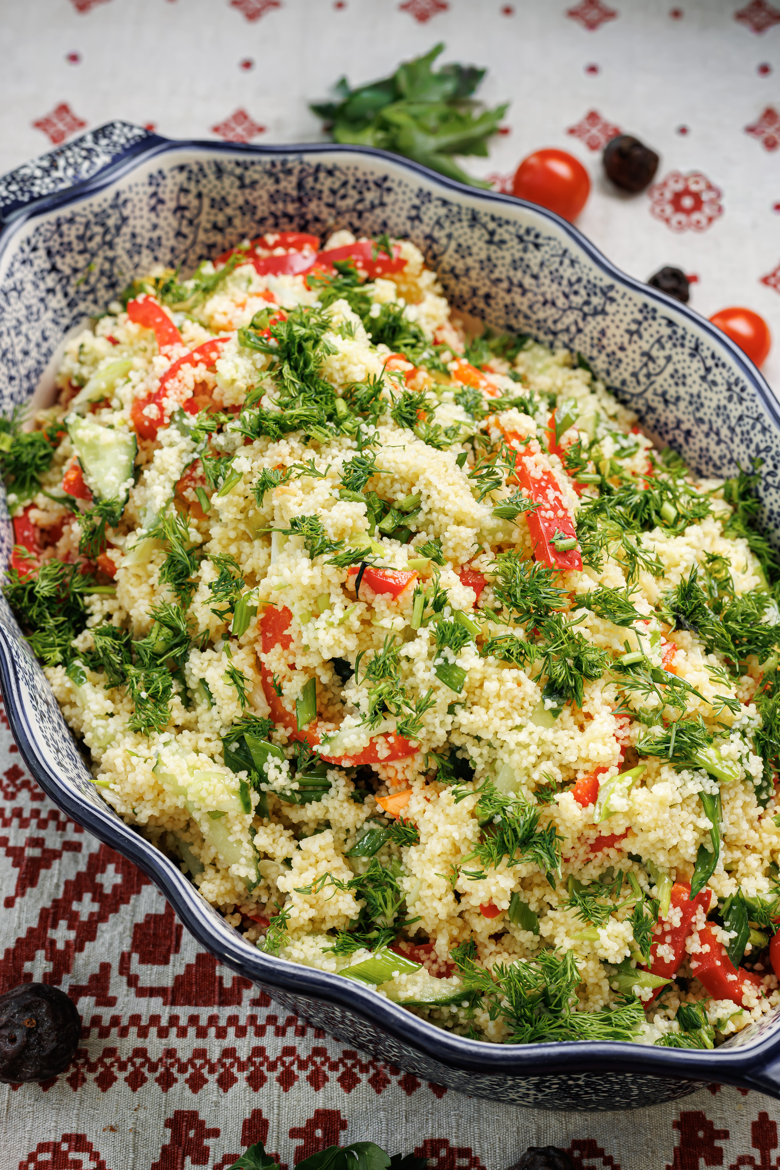 Салат с кус-кусом постный