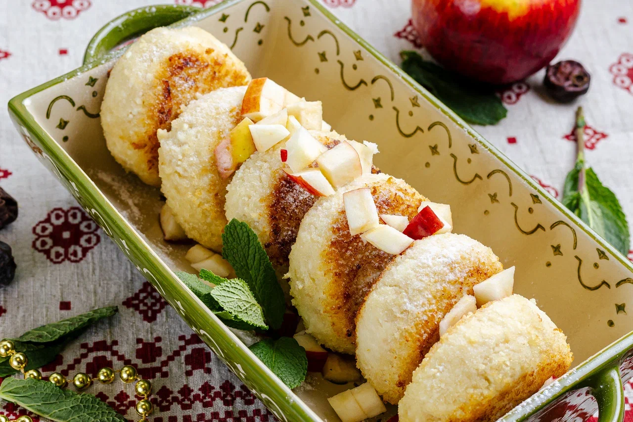 Сырники с яблоком