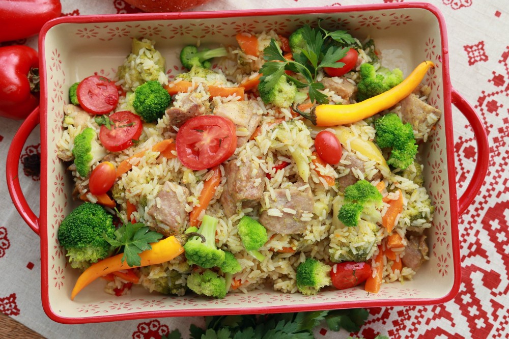 Соте с индейкой и овощами