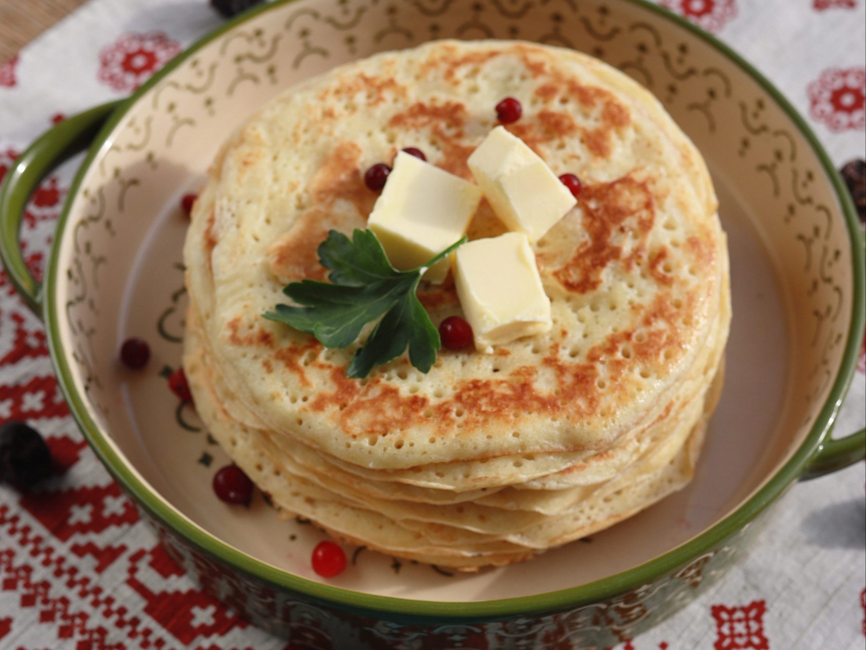 Блины дрожжевые пшеные