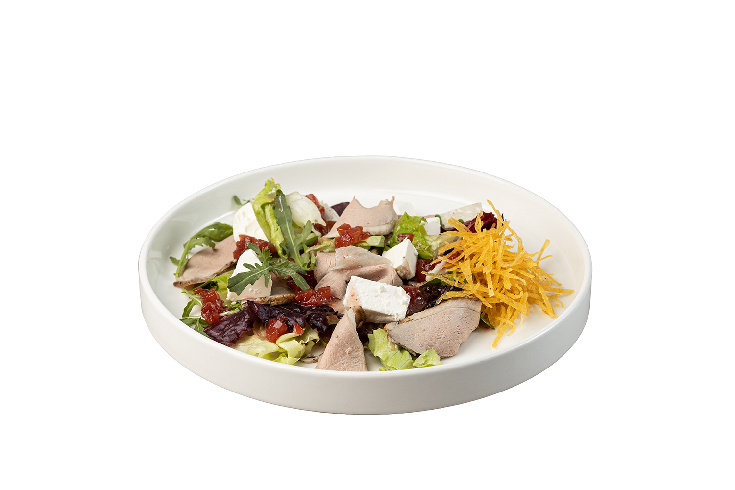 Салат с уткой и ананасом