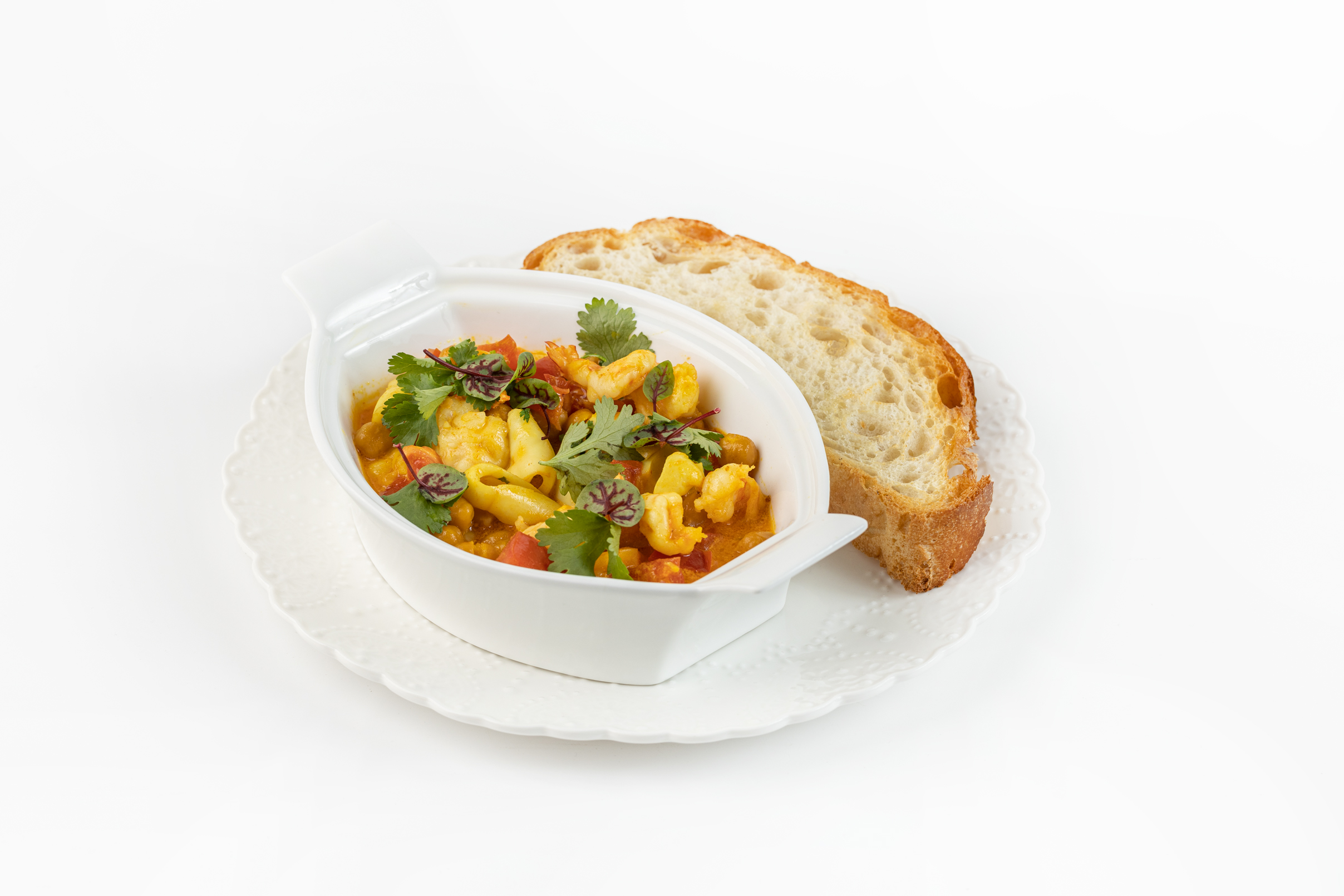 Карри с креветками и кальмаром