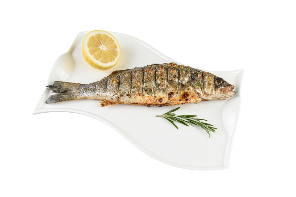 Сибас целиком  шашлык