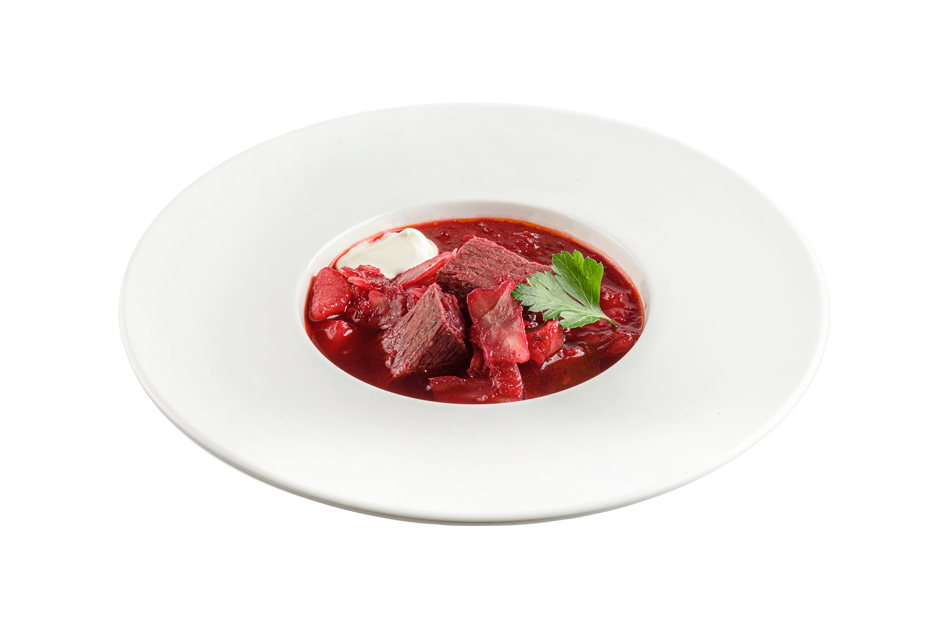 Борщ с пампушками