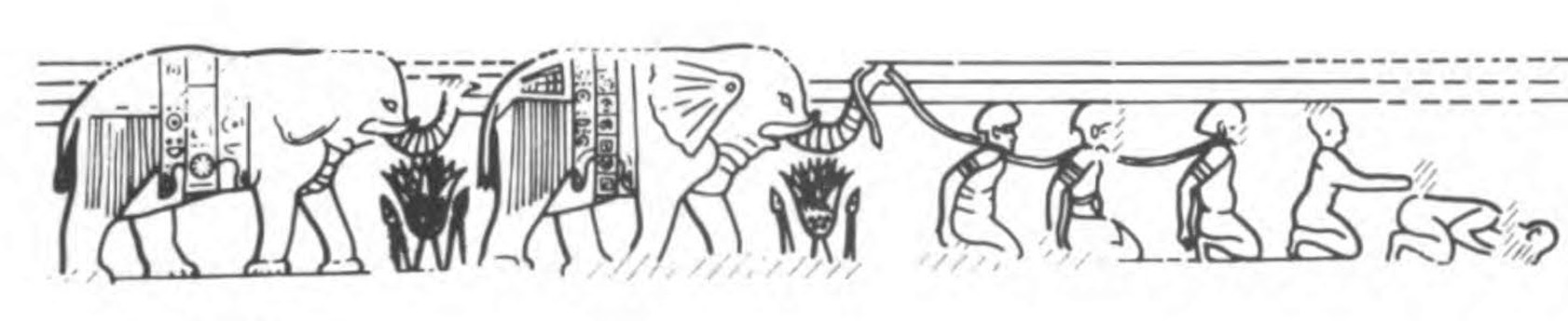 Рис. 1. Фрагмент рельефа из храма Апедемака (Мусавварат эс-Суфра) [Hintze, 1978, p. 90, fig. 61]