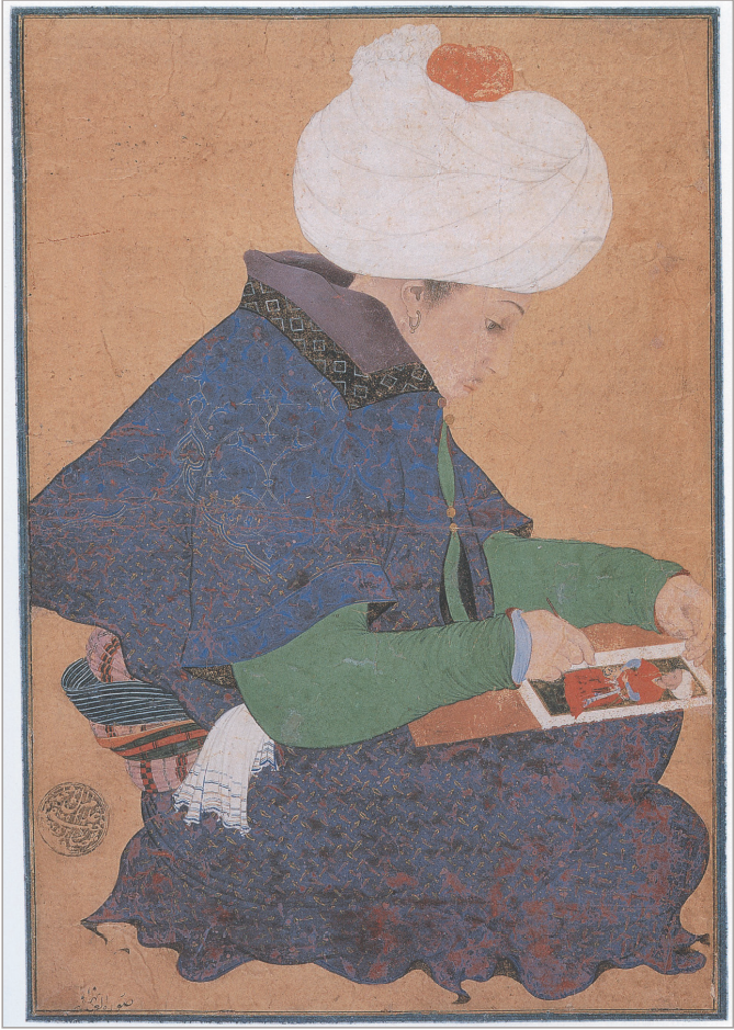 Камаледдин Бехзад. Композиция «Юный художник». 1480-е. Художественная галерея Фрира, Вашингтон.