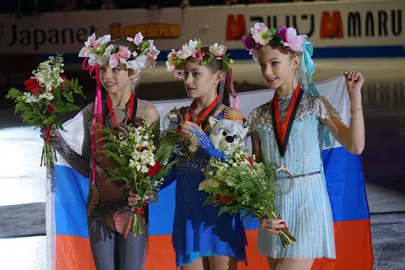 Российские юниорки заняли весь пьедестал почета в финале Гран-при