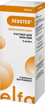 Левотек раствор для инф. 5мг.мл 100мл фл.п.э 1 шт пакеты полим.