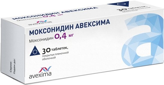 Моксонидин Авексима таб 0,4 мг 30 шт
