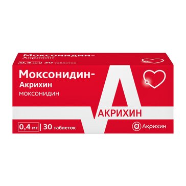 Моксонидин-Акрихин таблетки 0,4 мг 30 шт