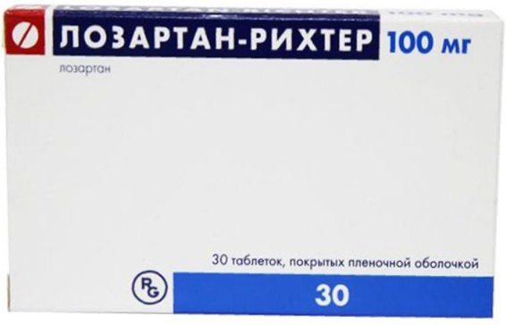 Лозартан-Рихтер таб 100 мг 30 шт