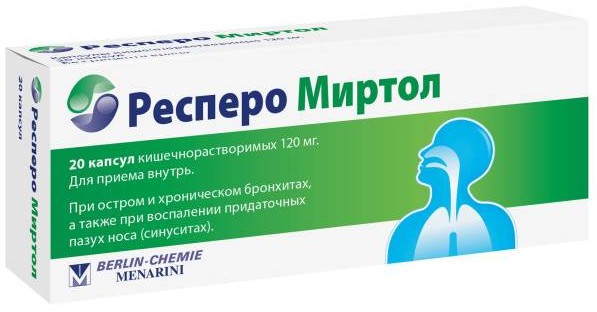 Респеро Миртол капс 120мг 20 шт