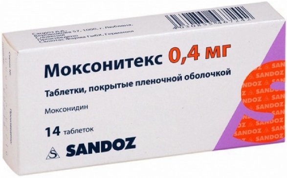 Моксонитекс таб 0,4 мг 14 шт