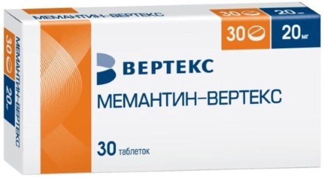 Мемантин-вертекс таб. 20 мг 30 шт