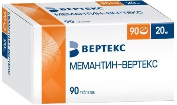 Мемантин-вертекс таб. 20 мг 90 шт