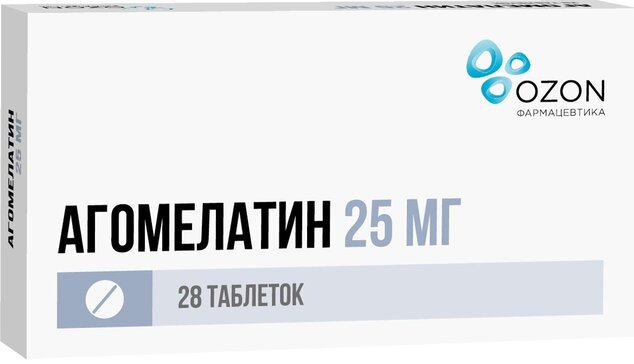 Агомелатин таб 25 мг 28 шт