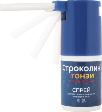 Строколин тонзи спрей для мест.и наруж.прим-я 0.255мг.доза 30мл 176доз