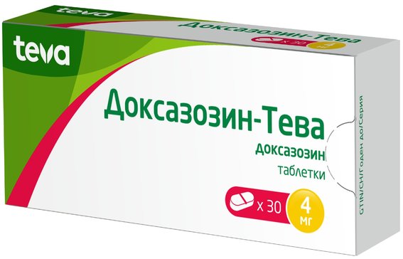 Доксазозин-Тева таб 4мг 30 шт