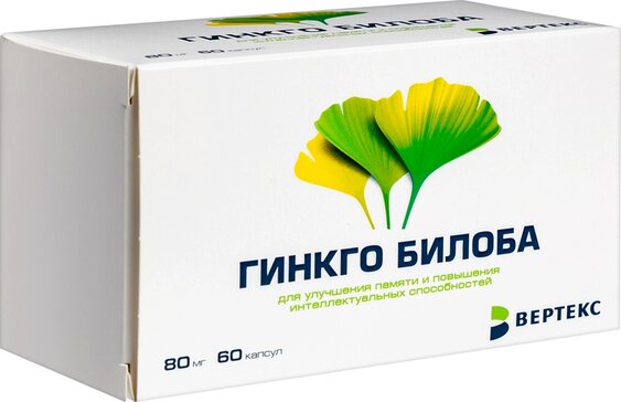 Гинкго Билоба капс 80 мг 60 шт