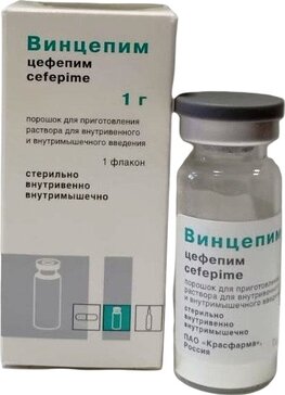 Винцепим порошок 1 г фл 1 шт для приготовления раствора для внутривенного и внутримышечного введения