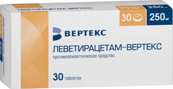 Леветирацетам-ВЕРТЕКС таб 250 мг 30 шт