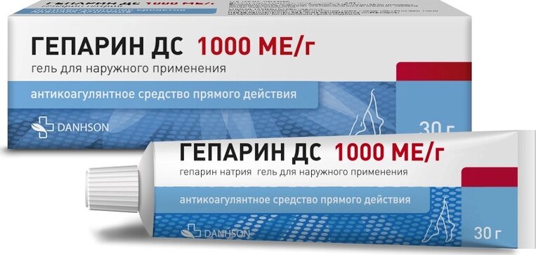 Гепарин ДС гель 1000 МЕ.г 30 г для наружного применения