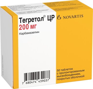 Тегретол цр таб п.об пролонг. 200мг 50 шт