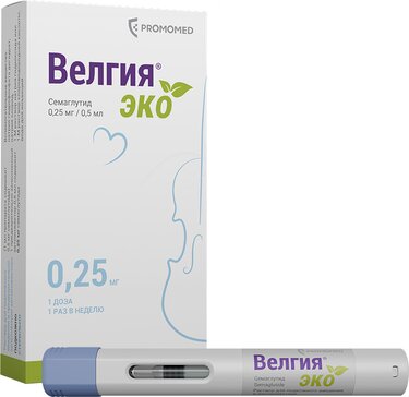 Велгия эко раствор для и.п.к 0.25мг 0.5мл шприцы в автоинжекторах 4 шт