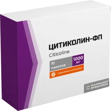 Цитиколин-ФП порошок 1000 мг пак 10 шт для приготовления раствора для приема внутрь, с ароматом апельсина