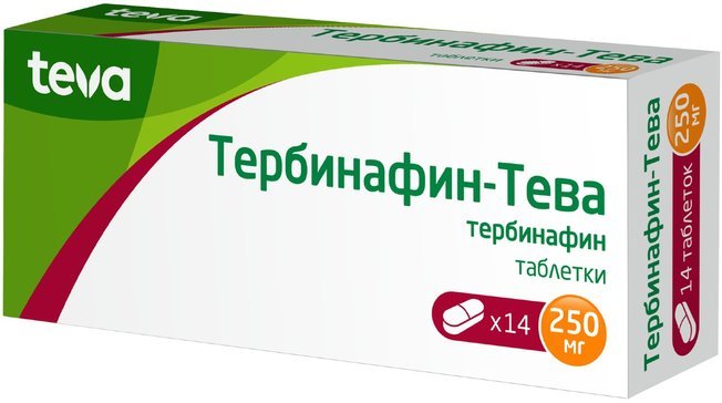 Тербинафин-Тева таб 250мг 14 шт