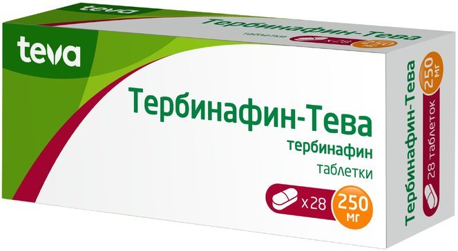 Тербинафин-Тева таб 250мг 28 шт