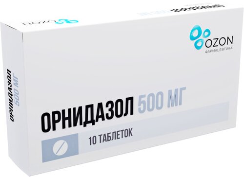 Орнидазол таб п.об пленочной 500мг 10 шт озон