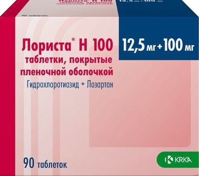 Лориста н 100 таб п.об пленочной 100мг+12.5мг 90 шт