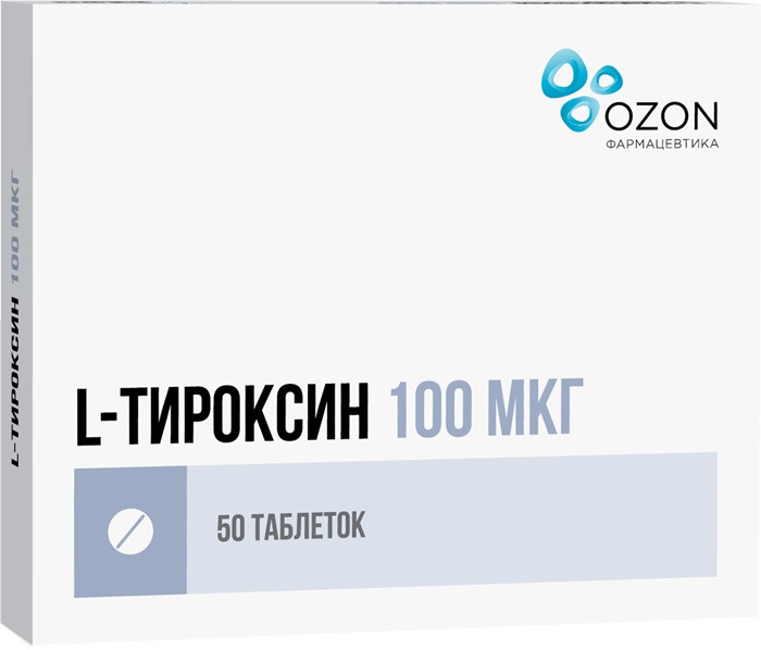 L-тироксин таб 100мкг 50 шт озон