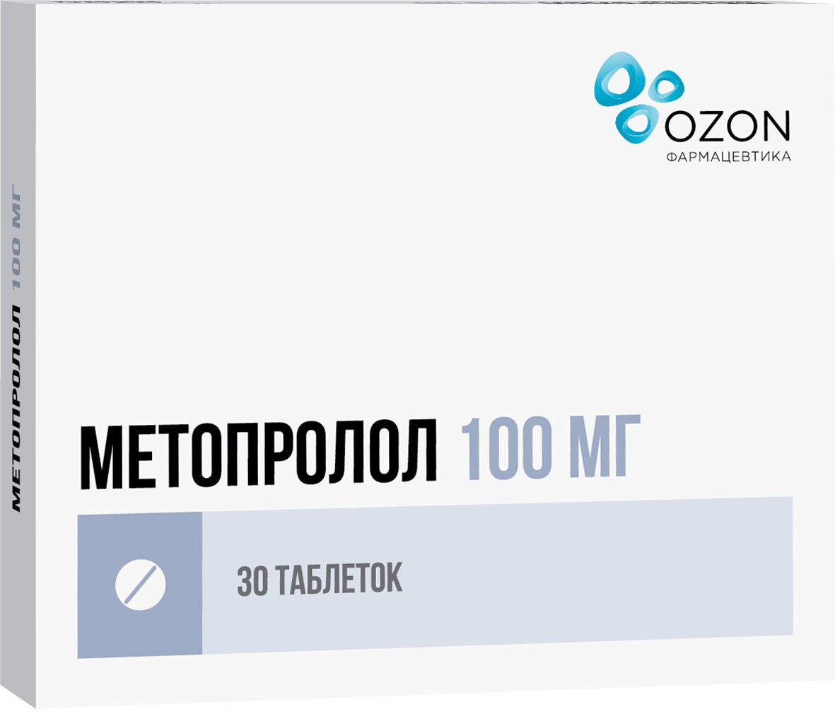 Метопролол таб 100 мг 30 шт