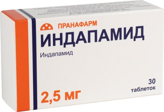 Индапамид таб п.об 2.5мг 30 шт прана
