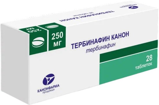 Тербинафин Канон таб 250 мг 28 шт