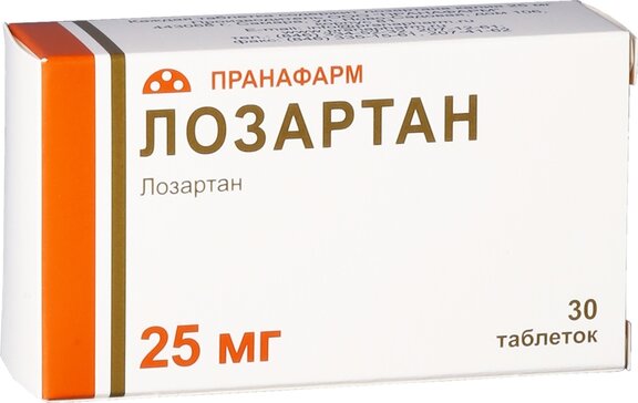 Лозартан таб 25 мг 30 шт
