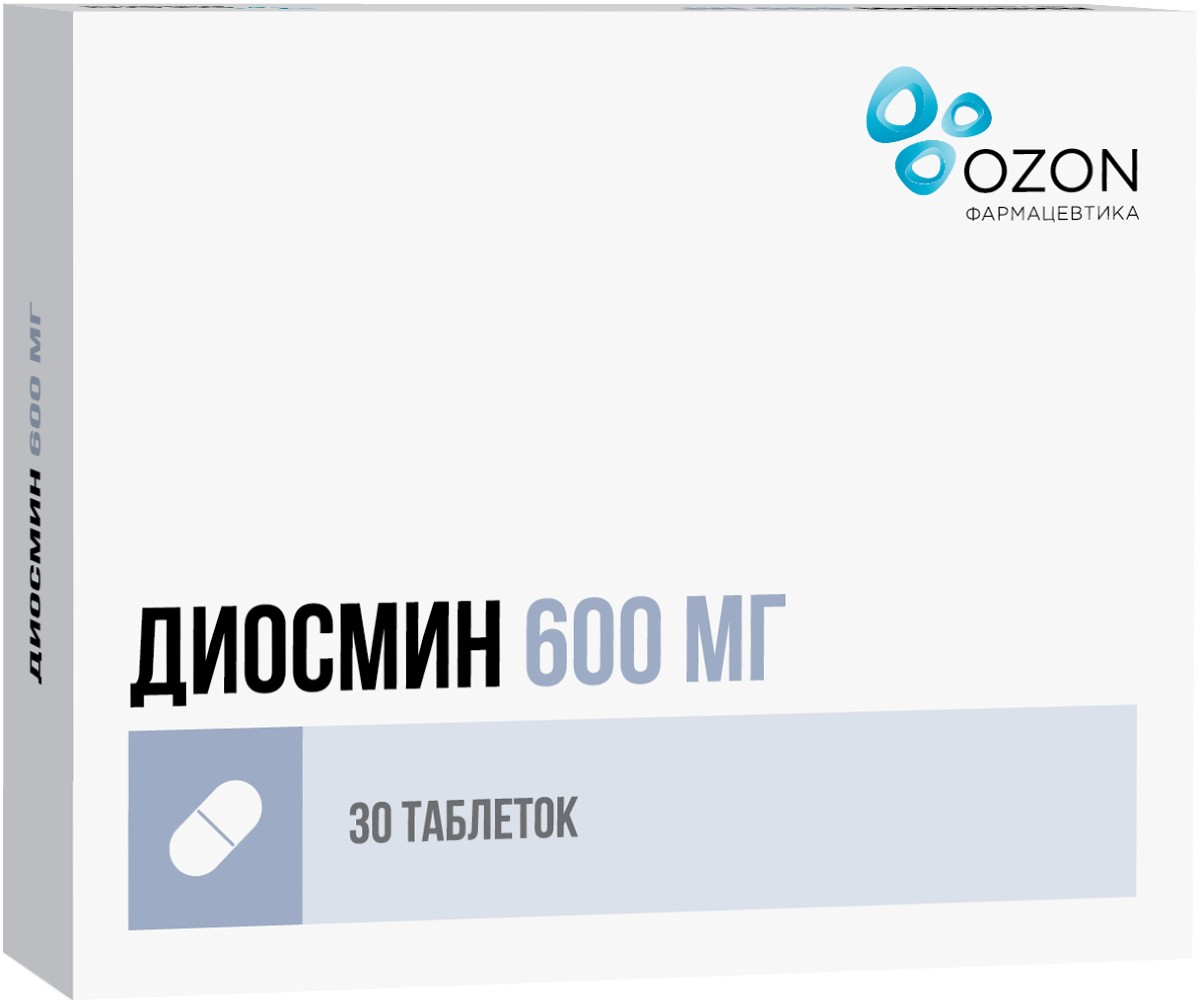 Диосмин таб п.об 600мг 30 шт озон