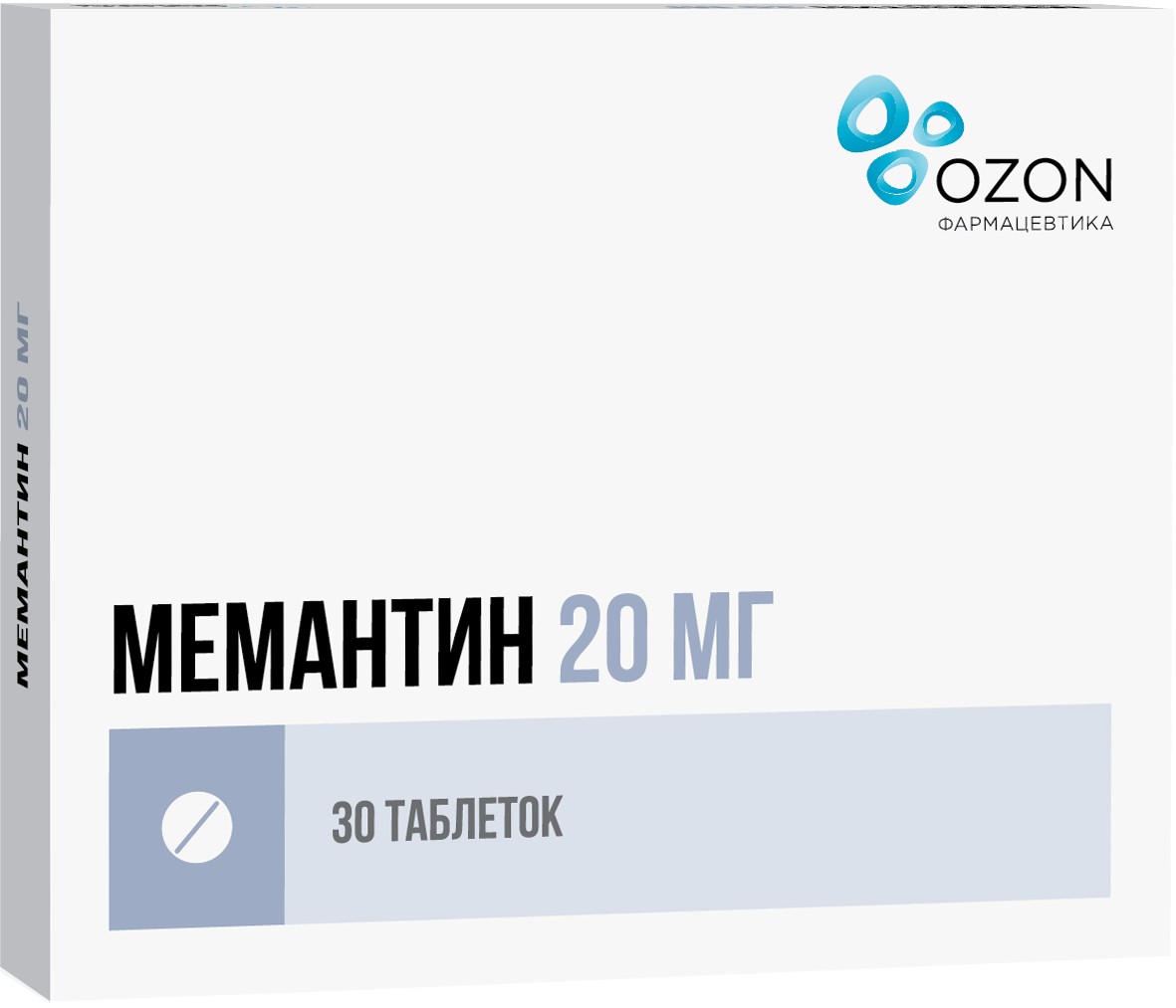 Мемантин таб п.об пленочной 20мг 30 шт озон