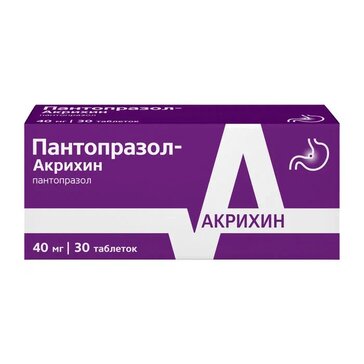 Пантопразол-Акрихин таблетки 40 мг 30 шт
