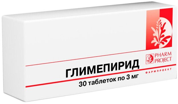 Глимепирид таб 3 мг 30 шт