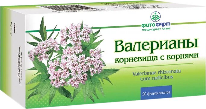 Валерианы лекарственной корневища с корнями 1.5г ф.пак 20 шт фитофарм