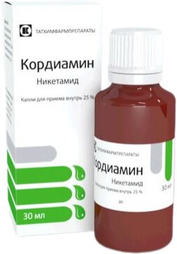 Кордиамин капли 250 мг.мл 30 мл