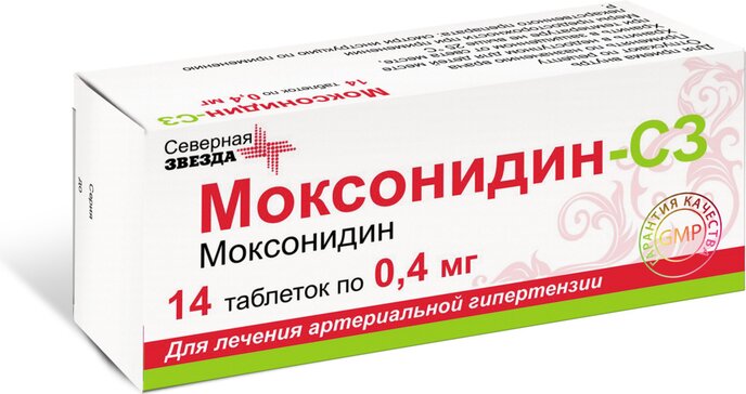Моксонидин-СЗ таб 0,4 мг 14 шт
